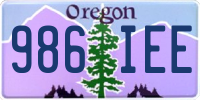OR license plate 986IEE