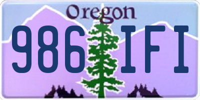 OR license plate 986IFI