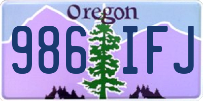 OR license plate 986IFJ