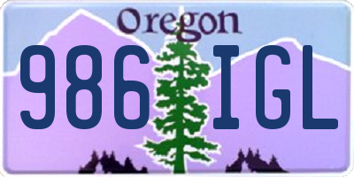 OR license plate 986IGL