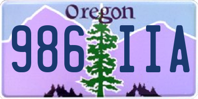 OR license plate 986IIA