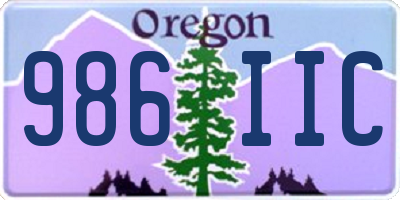 OR license plate 986IIC