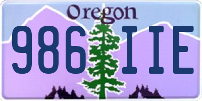 OR license plate 986IIE