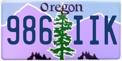 OR license plate 986IIK