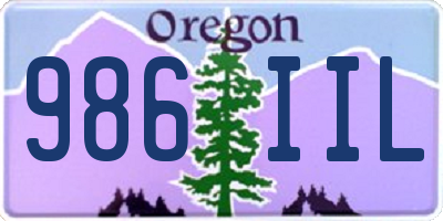 OR license plate 986IIL