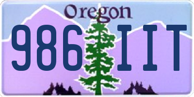 OR license plate 986IIT