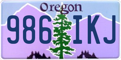 OR license plate 986IKJ