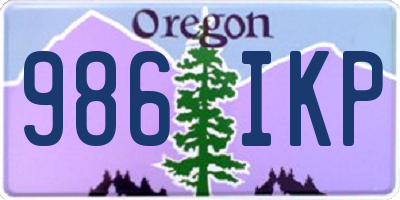 OR license plate 986IKP