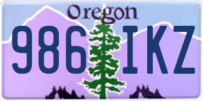 OR license plate 986IKZ