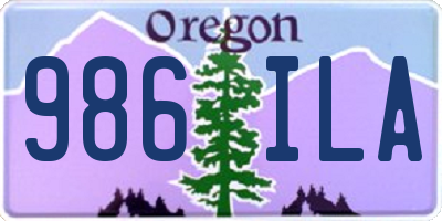 OR license plate 986ILA