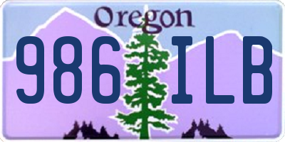 OR license plate 986ILB