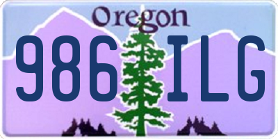 OR license plate 986ILG