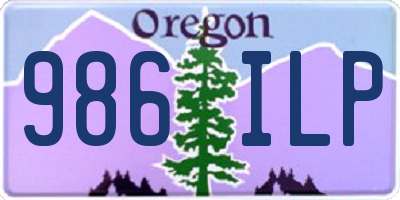 OR license plate 986ILP