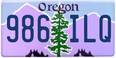 OR license plate 986ILQ