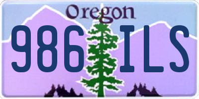 OR license plate 986ILS