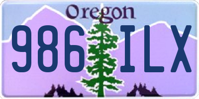 OR license plate 986ILX