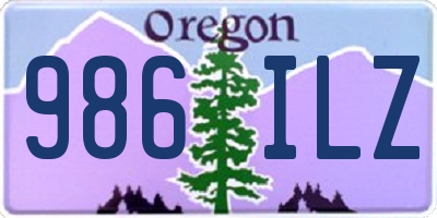 OR license plate 986ILZ