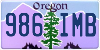 OR license plate 986IMB