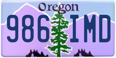 OR license plate 986IMD