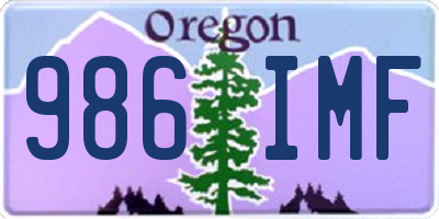 OR license plate 986IMF