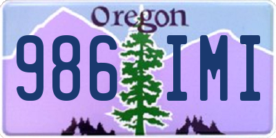 OR license plate 986IMI