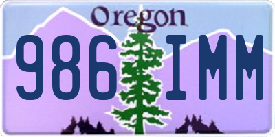 OR license plate 986IMM