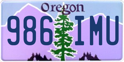 OR license plate 986IMU