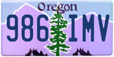 OR license plate 986IMV