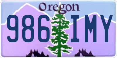OR license plate 986IMY