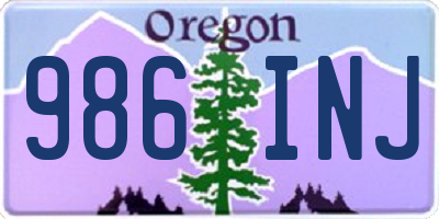 OR license plate 986INJ