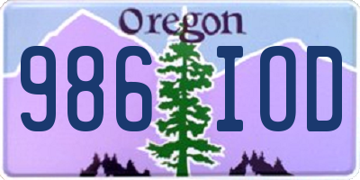 OR license plate 986IOD