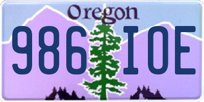 OR license plate 986IOE