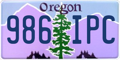 OR license plate 986IPC