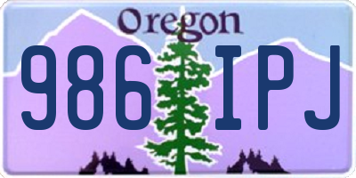 OR license plate 986IPJ