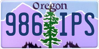 OR license plate 986IPS