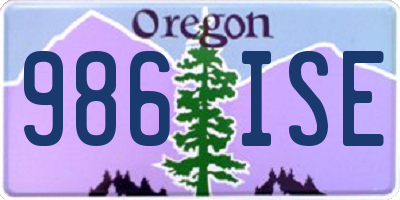 OR license plate 986ISE