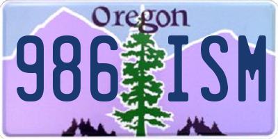 OR license plate 986ISM