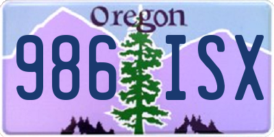 OR license plate 986ISX