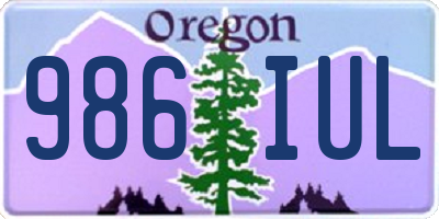 OR license plate 986IUL