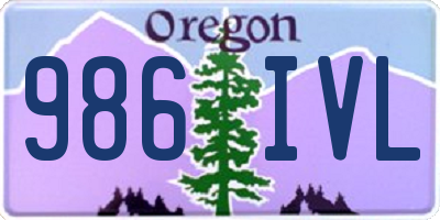 OR license plate 986IVL