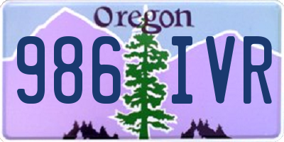 OR license plate 986IVR