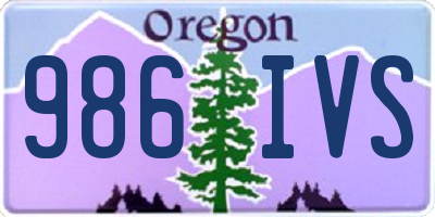 OR license plate 986IVS