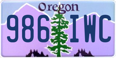 OR license plate 986IWC