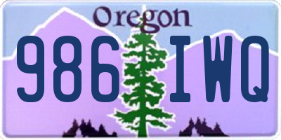OR license plate 986IWQ