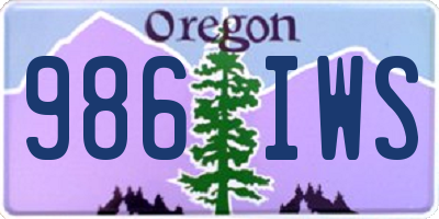 OR license plate 986IWS