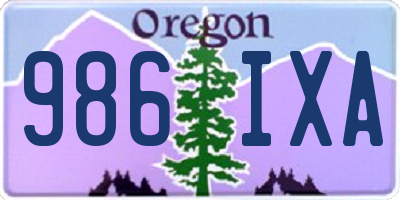 OR license plate 986IXA