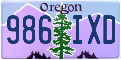 OR license plate 986IXD