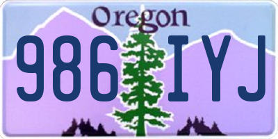 OR license plate 986IYJ