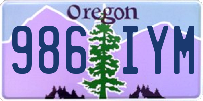 OR license plate 986IYM