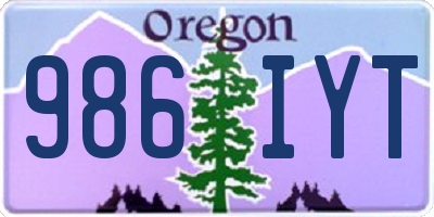 OR license plate 986IYT